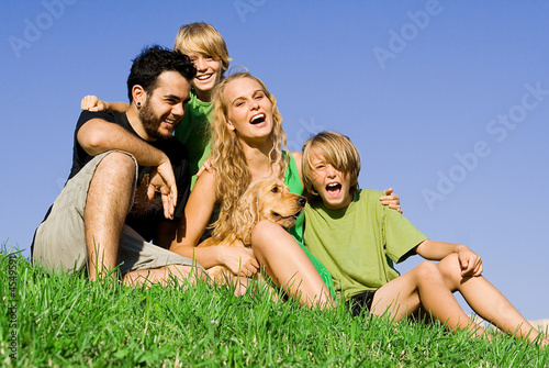 happy, healthy, young,family laughing smiling fun outdoors