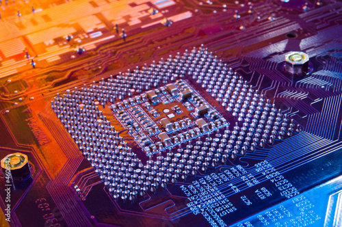 Computer microchip. Processor.