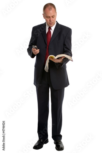 Businessman with Phone book