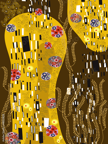 klimt inspired abstract art