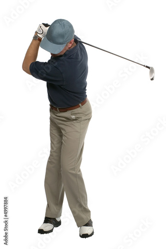 Golfer back swing