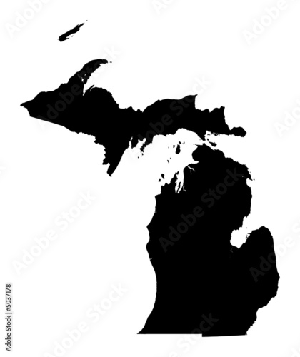 map of Michigan, USA