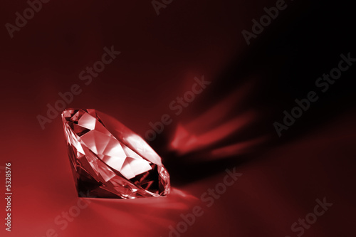 diamond on red background
