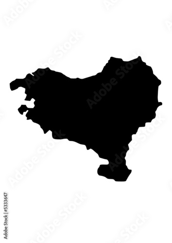 vector map of basque country