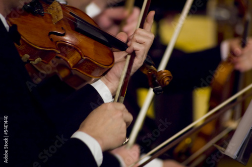 A night at the symphony concert - playing violin