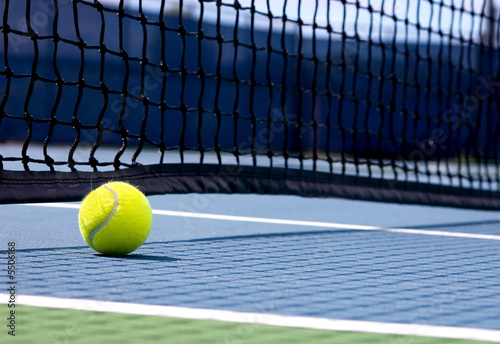 Tennis ball on the court