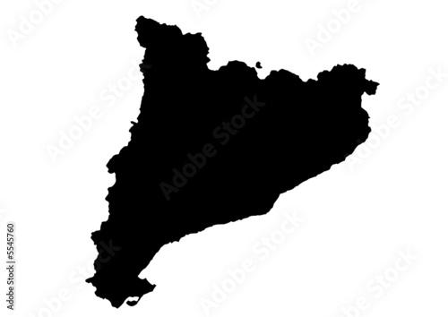 vector map of catalonia