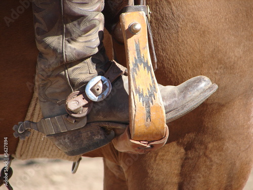 boot in a stirrup