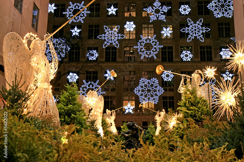 The Christmas decorations in The Rockefeller Center