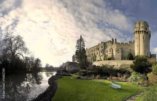 A view of warwick castle and the River Avon