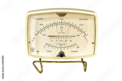 Household aneroid barometer hygrometer thermometer.