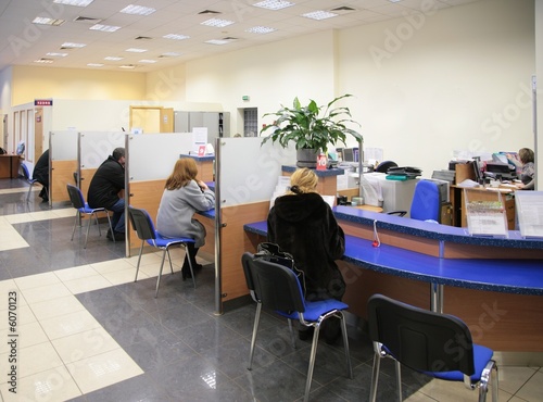 visitors in bank