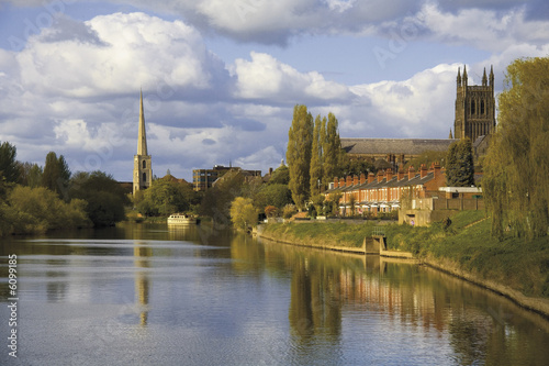 worcester city the river severn worcestershire the midlands 