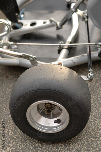 go-kart racing slick tire close-up