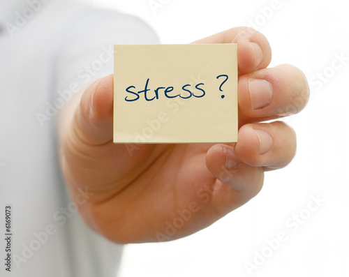 Notizzettel mit Stress