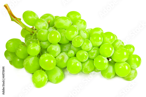 green grapes over white