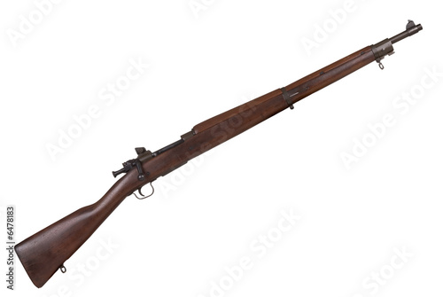 Military Rifle isolated over a white background