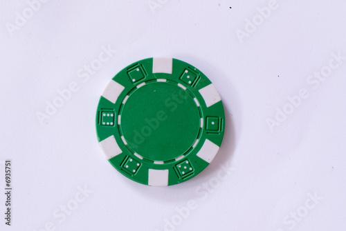 Jeton de poker vert