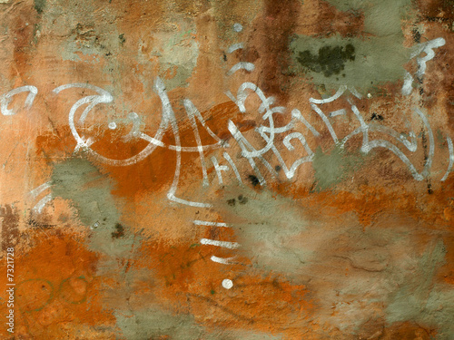 graffiti sprayed on a old wall