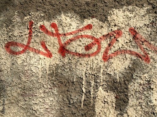 graffiti sprayed on a old wall