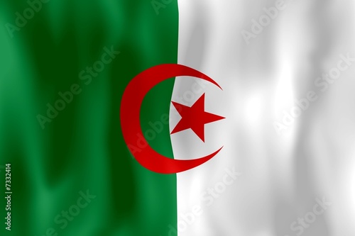 algérie drapeau froissé algeria crumpled flag