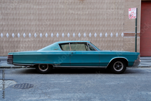 Classic American Car from the 1960s on New York city street