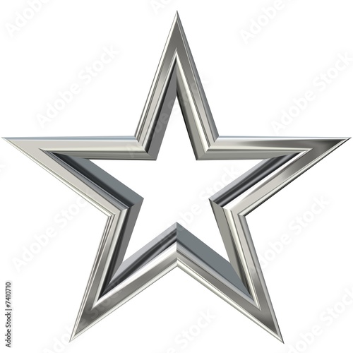 3D silver star