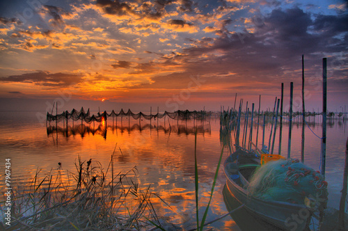 Ocaso en la Albufera. Valencia.