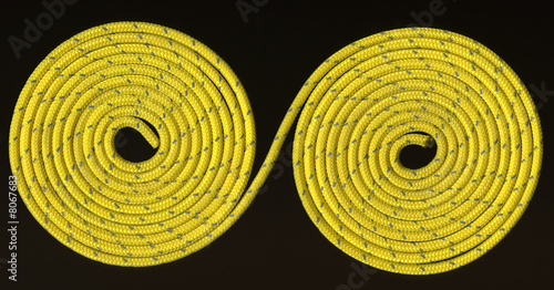 yellow rope in two coils