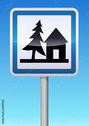 Panneau de signalisation auberge de jeunesse