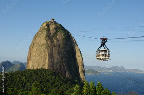 Pain de Sucre, cabine de téléphérique, Brésil, Rio.