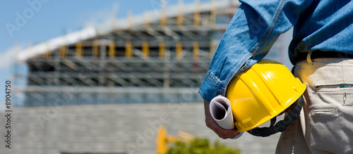 A construction worker or foreman at a construction site