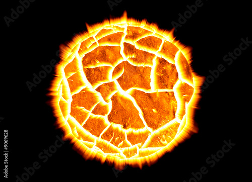 Computer illustration of an exploding planet.