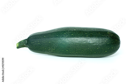 Single cukini vegetable isolated on the white background
