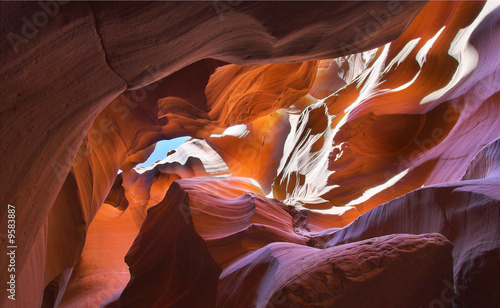 Shone orange and violet colors a canyon of "Antelope"