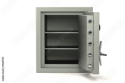 Bank safe isolated over a white background.