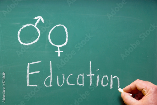 A chalkboard represention sex education in school.