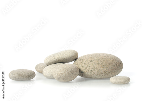 Pile of pebbles isolated on a white background