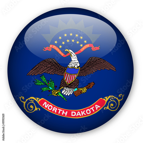 North Dakota state flag button