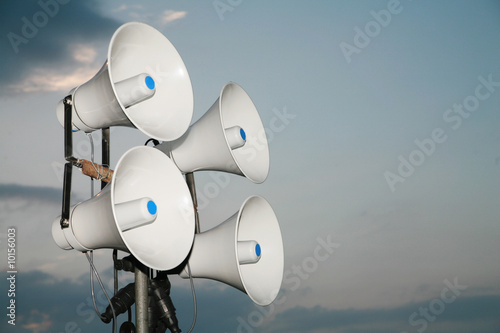 Loudspeaker against the sky............