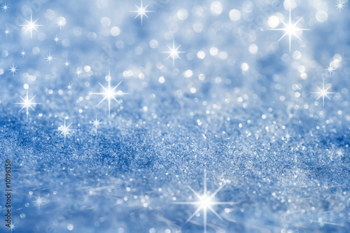 blue star and glitter sparkles background