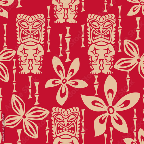 Seamless Tiki Tapa Pattern