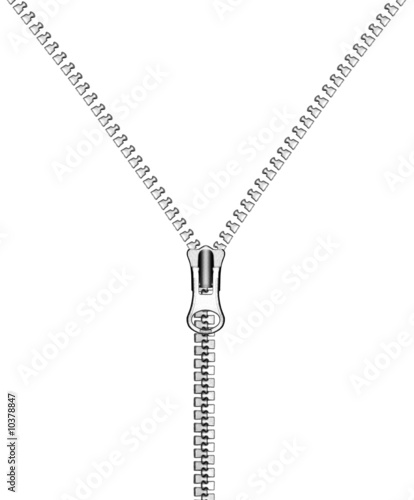 zipper isolated on white