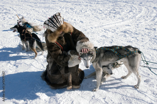 woman and dog