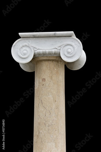 An ionic order column from an ancient Greek temple