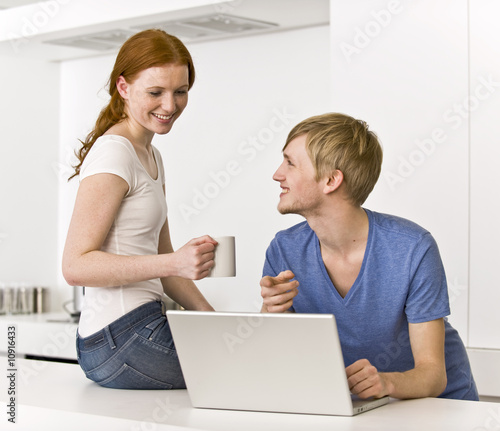 young couple online