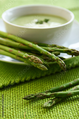 Bowl of asparagus soup