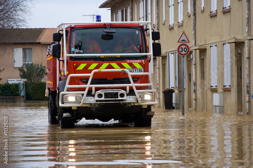 Inondation et sapeurs pompiers