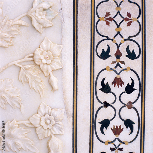 Inlay Detail of the Facade of Taj Mahal