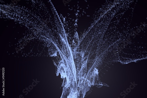 Abstract Digital Water Fountain